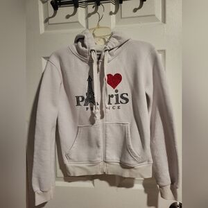 Kids White Paris Hoodie